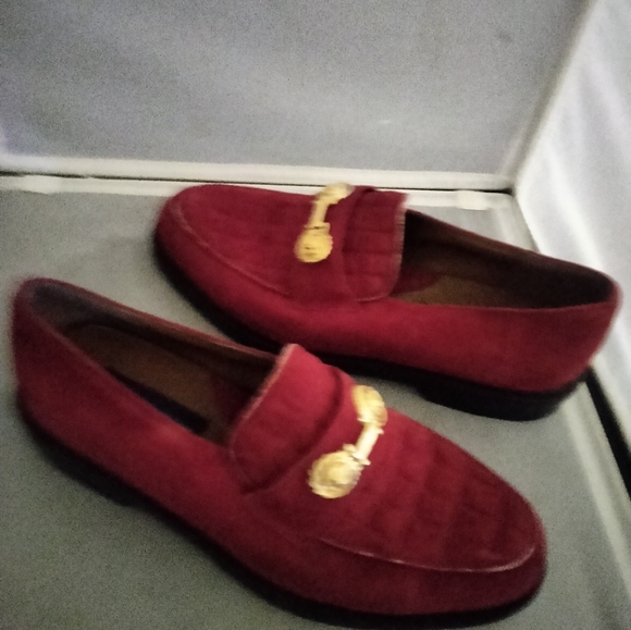 Men's Giorgio Brutini rich red Bordeaux slip on loafer shoes size 9 - Picture 2 of 8